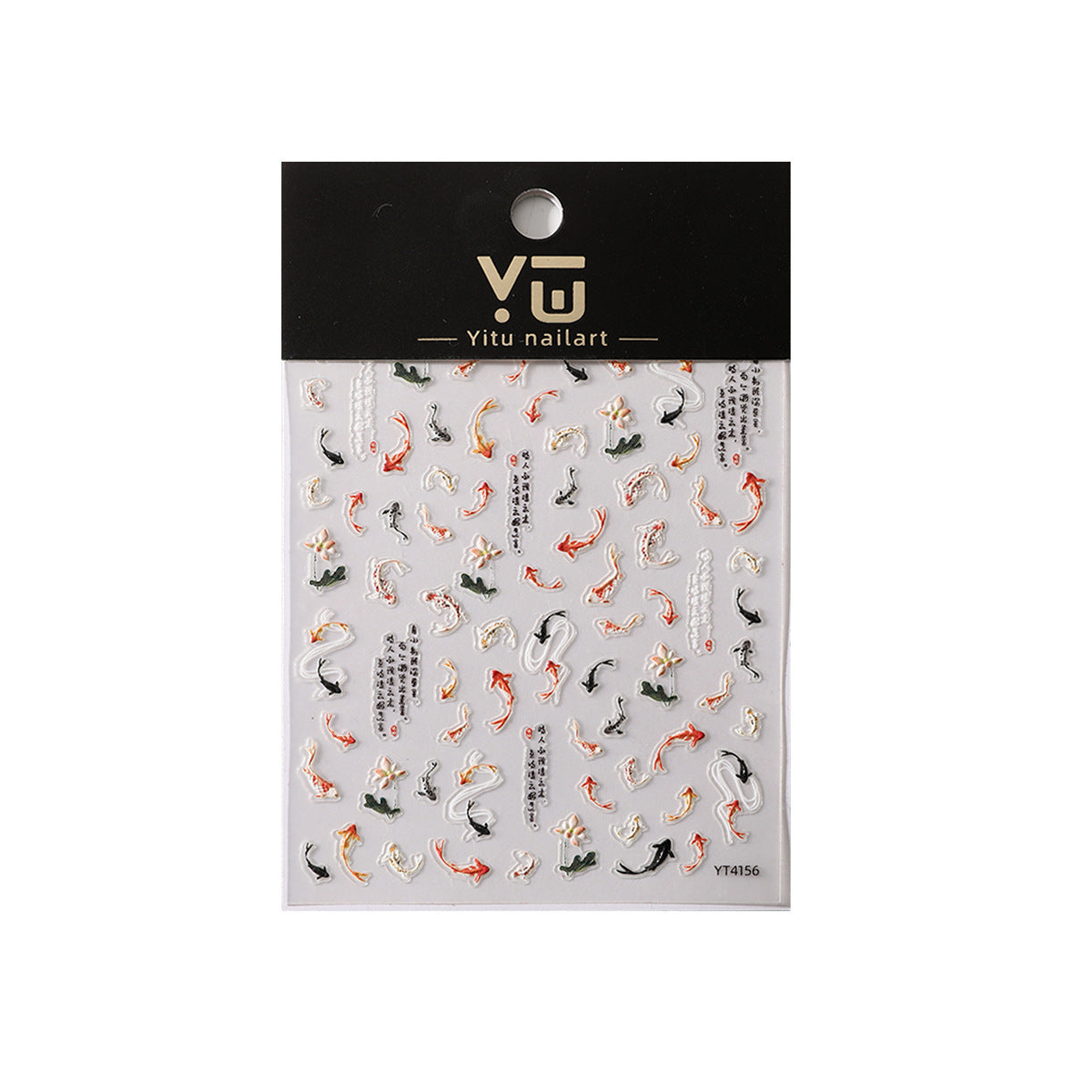 Wholesale Small goldfish koi nail stickers exquisite nail stickers